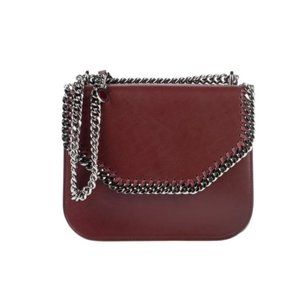 Stella McCartney Box Bordeaux Crossbody Bag